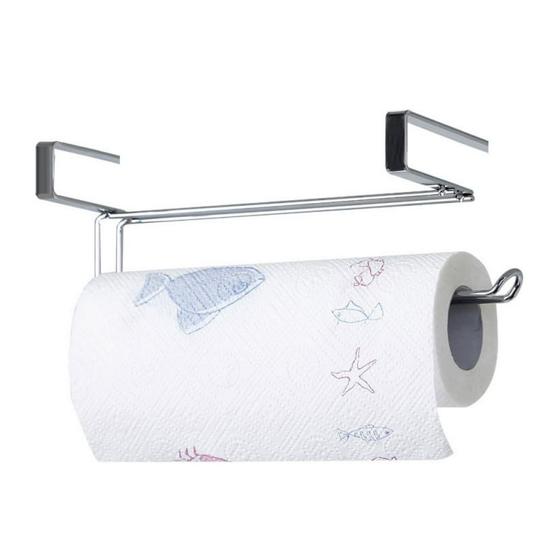 1pc 304 Stainless Steel Paper Towel Holder, Wall Mounted, Self Adhesive No  Drilling, For Kitchen And Cabinet