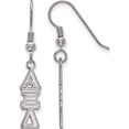 thumbnail image 1 of Sterling Silver Rh-Plated Logoart Alpha Xi Delta Dangle Medium Earrings (39 X 7) Made In United States ss004axd, 1 of 5