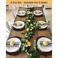 thumbnail image 4 of 13 Inch Round Placemats Set of 6, Spring Eucalyptus Leaves Non Slip Heat Insulation PP Table Mats, Farmhouse Botanical Brown Wood Washable Place Mats for Kitchen Dining Party Table Decor, 4 of 7