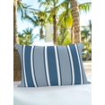 thumbnail image 6 of Outdoor Pillows Waterproof, Blue Stripe Bedding Throw Pillows with Insert for Couch Sofa Bed, Boho Striped Modern Minimalist Geometric Lines 12x20 Inch Pillowcases Decorative Patio Pillow Set of 1, 6 of 8