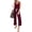 wine Red, variant on PRETTYGARDEN One Piece Jumpsuits for Women Summer Casual Drawstring Sleeveless Tank Romper Beach Vacation Outfits