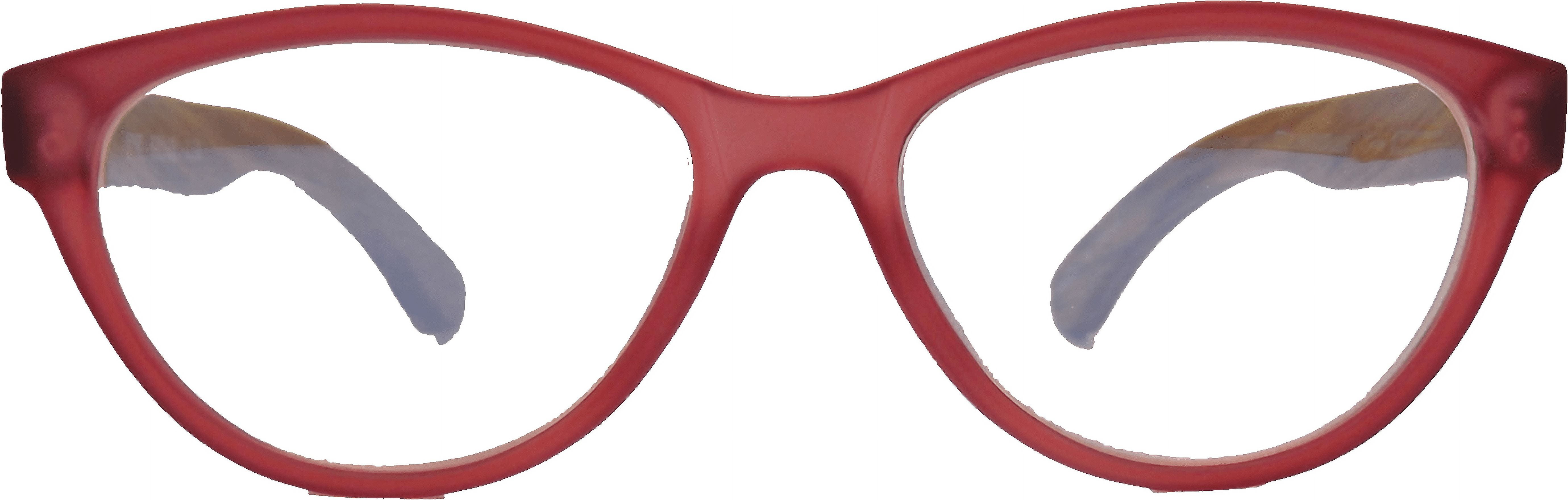 EYEGEMS  Blue Light Blocking Computer Reading Glasses Eco Friendly Sustainable +2.50 Walnut Wood Red 3461