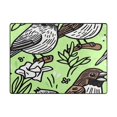 thumbnail image 3 of Green Background Bird 63''x48'' Plush Memory Foam Bath Mat, Soft, Absorbent, Non Slip, Durable, 3 of 7