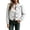 White, variant on Women's Jean Jacket Cropped Long Puff Sleeve Button Down Denim Jackets (White)
