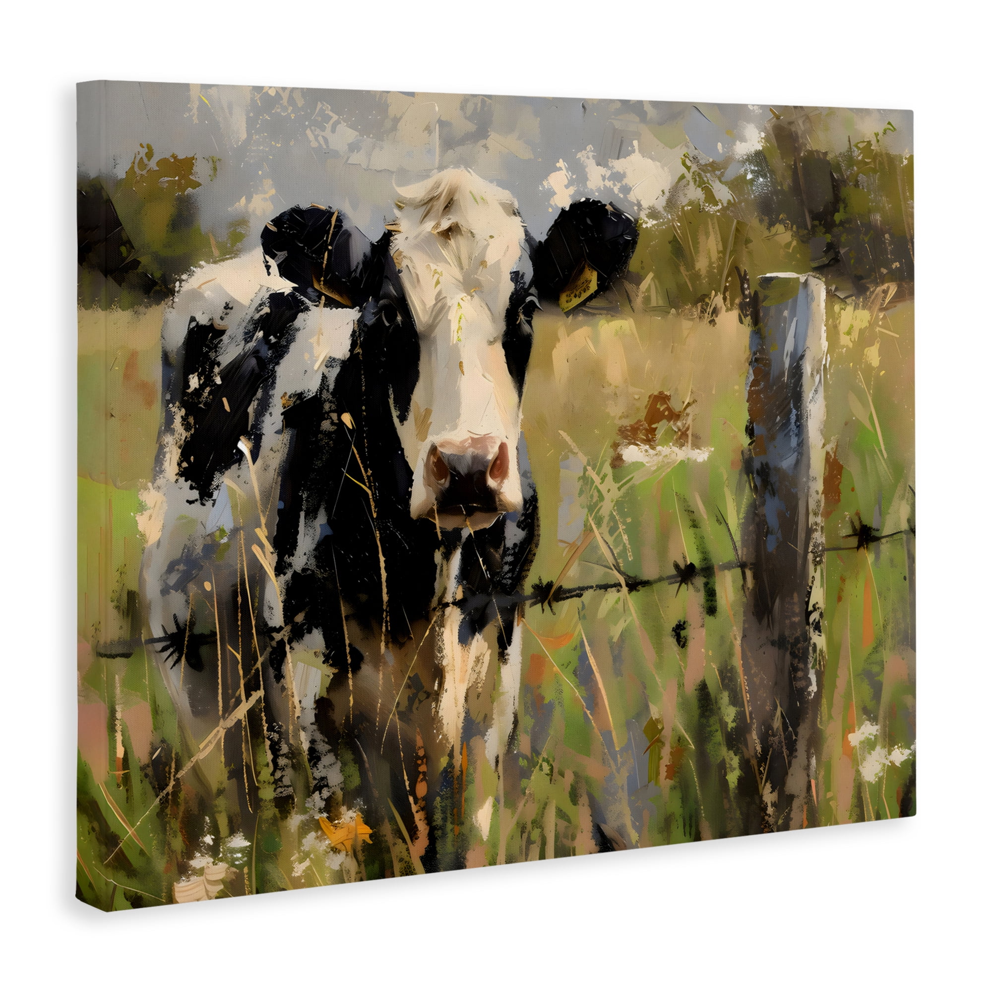 Stupell Industries Cow in Summer Pasture Canvas Wall Art, design by Creative Studio