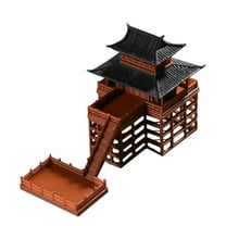Ferencaa Mini Pavilion Statue Miniature Pavilion Figurine Chinese House Model Mini Garden Ornament