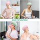 thumbnail image 4 of Gorros de ducha impermeables (rosa+verde), 2 gorros de ducha reutilizables elásticos impermeables de doble capa para mujeres y niñas, salón de spa de ducha, 4 of 5