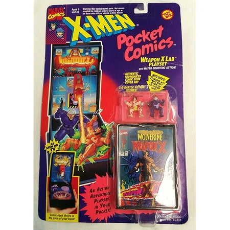 X-Men Pocket Comics Weapon X Lab Playset with Water Squirting Action
