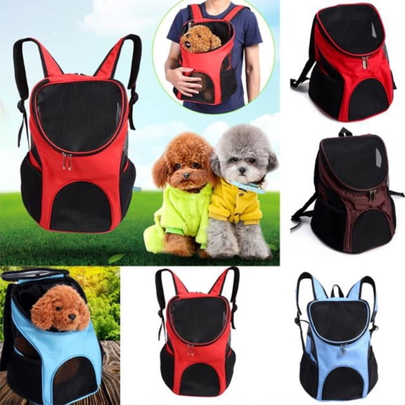 GASTROPOD Pet Dog Backpack Carrier for Small Dogs, Cats, Hedgehog, Soft Padded Pet Carrier Backpack Breathable Travel Mesh Bag Black