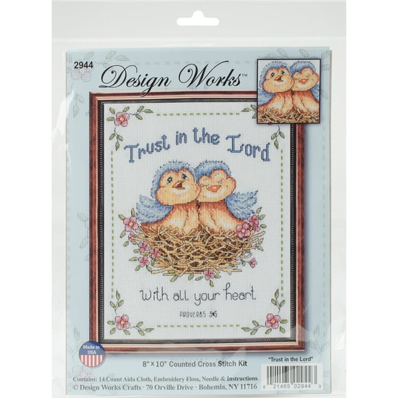 Trust In The Lord Counted Cross Stitch Kit-8"X10" 14 Count