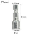 thumbnail image 1 of 8mm Magnetic Nut Screwdriver Socket Bit Hex Shank Driver Adapter Socket Wrench 8x34mm, 1 of 9