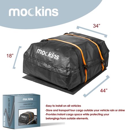 mockins Waterproof Cargo Roof Bag Set With A protective Car Roof Mat And