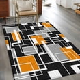 thumbnail image 2 of Area Rugs for Living Room 4x6 Ft, Burnt Orange Black Geometric Non Slip Area Rugs for Kitchen Bedroom Entryway, Modern Color Block Abstract Washable Carpet Runner Rug Floor Mats for Bedroom, 2 of 8