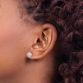 thumbnail image 3 of Sterling Silver Rhodium-plated Micro Pave CZ Ball Stud Earrings, 3 of 3