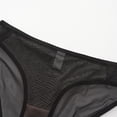 thumbnail image 3 of VONCOS Womens Black Sheer Mesh Triangle Panties, Soft Stretch Cotton-Lined Gusset, Comfortable Everyday Underwear, 1 Pack (S-XL),Size L, 3 of 8