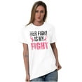 thumbnail image 3 of Breast Cancer Her Fight Pink Ribbon Women's Graphic T Shirt Tees Brisco Brands S, 3 of 5