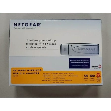 SIANA- Netgear Wireless G Usb 2.0 Adapter Wg111 54 Mbps 2.4 Ghz 802.11G New In Box