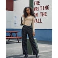 thumbnail image 3 of Women Double Lined Fitted Basic T Shirts Crew Neck Long Sleeve Crop Top, 3 of 6