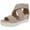 Beige, variant on Dr. Scholl's Shoes Womens Scout High Metallic Open Toe Platform Sandals
