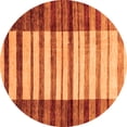 thumbnail image 1 of Ahgly Company Indoor Round Abstract Orange Modern Area Rugs, 3' Round, 1 of 4