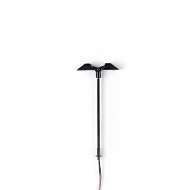Wweixi Lampe de Table Modèle Chemin de Fer Fournitures Mini Réverbère Matériel Accessoires Tensions 3V Lampes LED en Métal Décorations Noir (1:120) (Chaud)