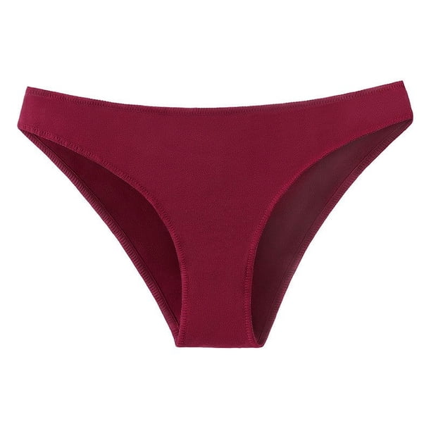 Ropa interior menstrual de cintura alta para mujer - Pantalones de algodón lisos para el periodo, S-XL