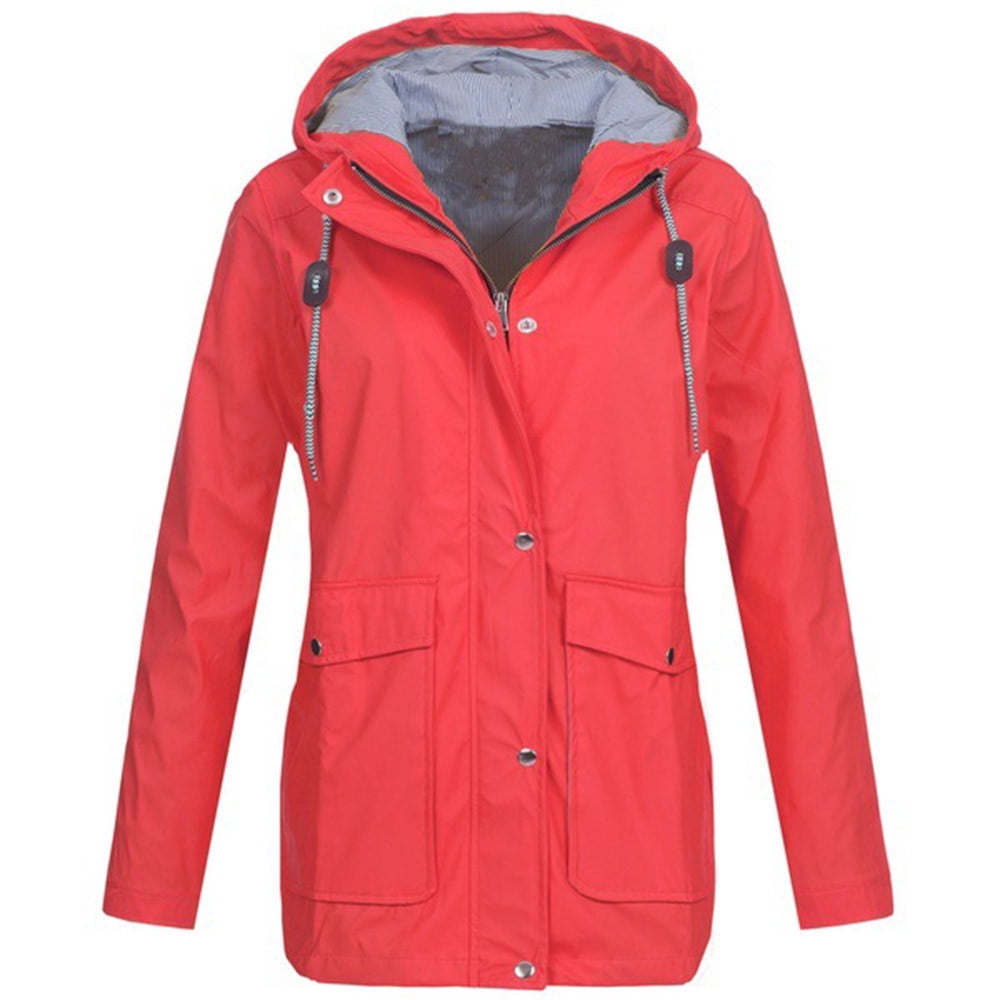 YOLAI Solid Rain Jacket Outdoor Plus 