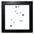 thumbnail image 1 of Leo Constellation Sign Zodiac Black Square Frame Picture Wall Tabletop, 1 of 3