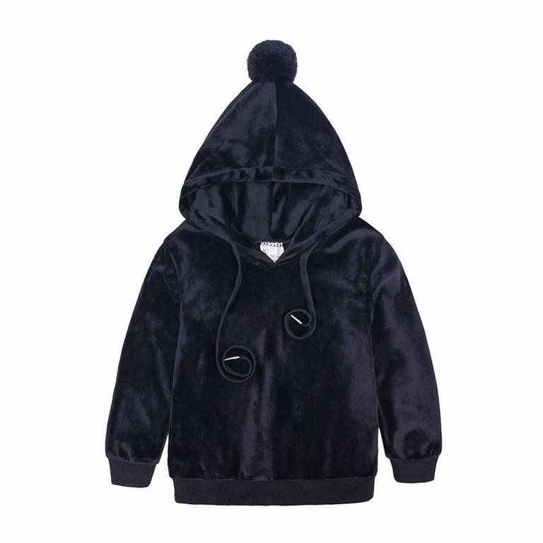 SDJMa Toddler Baby Boy Girl Velvet Outfit Hoodie Sweatshirt Top