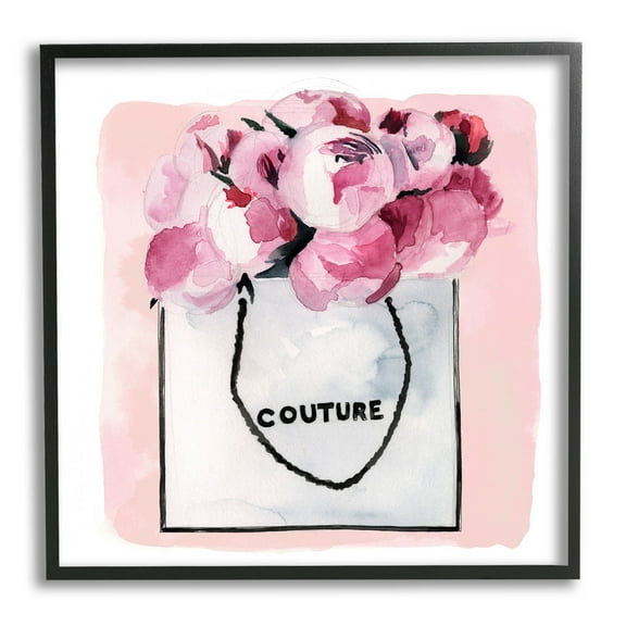 Stupell Industries Blooming Pink Peonies Glam Arrangement Graphic Art Black Framed Art Print Wall Art, Design by Jennifer Paxton Parker