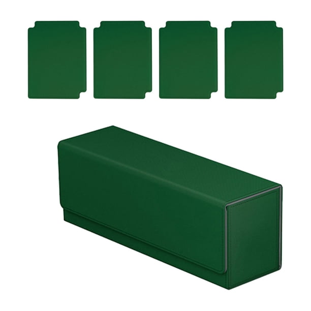 Caja de baraja de cartas coleccionables Zulema capacidad para 400 tarjetas contenedor de tarjetas TCG Verde A