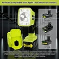 thumbnail image 3 of LED Work Light For RYOBI 18V 12W 1250LM Flashlight Spotlight Lamp Emergency Lamp, 3 of 9