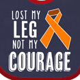 thumbnail image 4 of Inktastic Lost my Leg Not my Courage Limb Loss Awareness Orange Ribbon Boys or Girls Baby Bib, 4 of 4