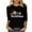 Black, variant on successthop Christian Shirts for Women Letter Plus Size 3/4 Sleeve Tee Lightweight Oversized Crewneck Top Loose Clothes