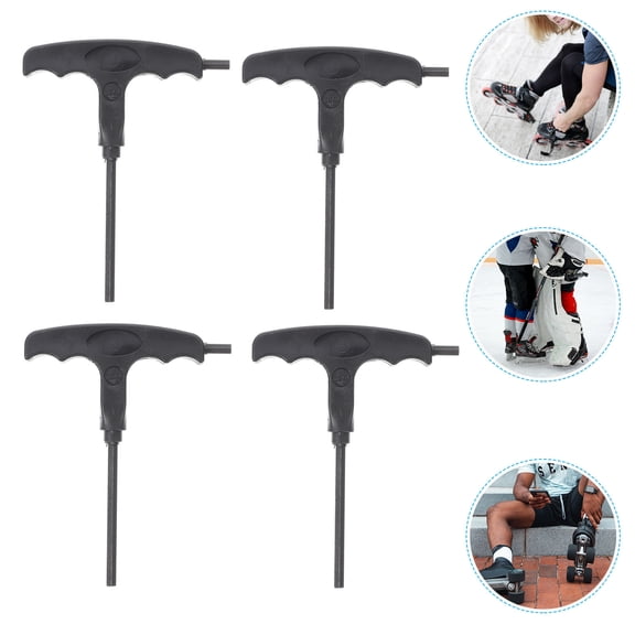 TOYMYTOY 4Pcs Black Roller Skates Wheel Removal Tool with Bolt Driver for Quick Skates Repair