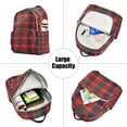 thumbnail image 5 of FORMRS Mini Backpack Purse for Women Quilted Travel Daypack Casual Shoulder Bag, Red and Blue Pattern, 5 of 7