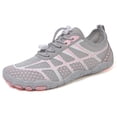 thumbnail image 3 of Krdevn Womens Breathable Mesh Barefoot Water Shoes Quick Lace Non Wide Toe Outdoor Beach Swimming Fishing Hiking Minimalist Sneakers,8.5, 3 of 9