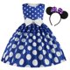 thumbnail image 1 of TureMinnie Cosplay Bowl Dress, Traje de dibujos animados, Vestidos de verano de manga corta, Vestido de fiesta de cumpleaños de bebé, Ropa para niños pequeños zhangmengya unisex, 1 of 2