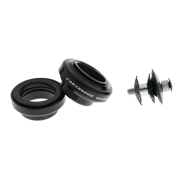 Auriculares de aluminio sin rosca de 1-1 / 8 '' de carreras de bicicleta de montaña de carretera de 34 mm Negro Baoblaze Auricular externo para bicicleta