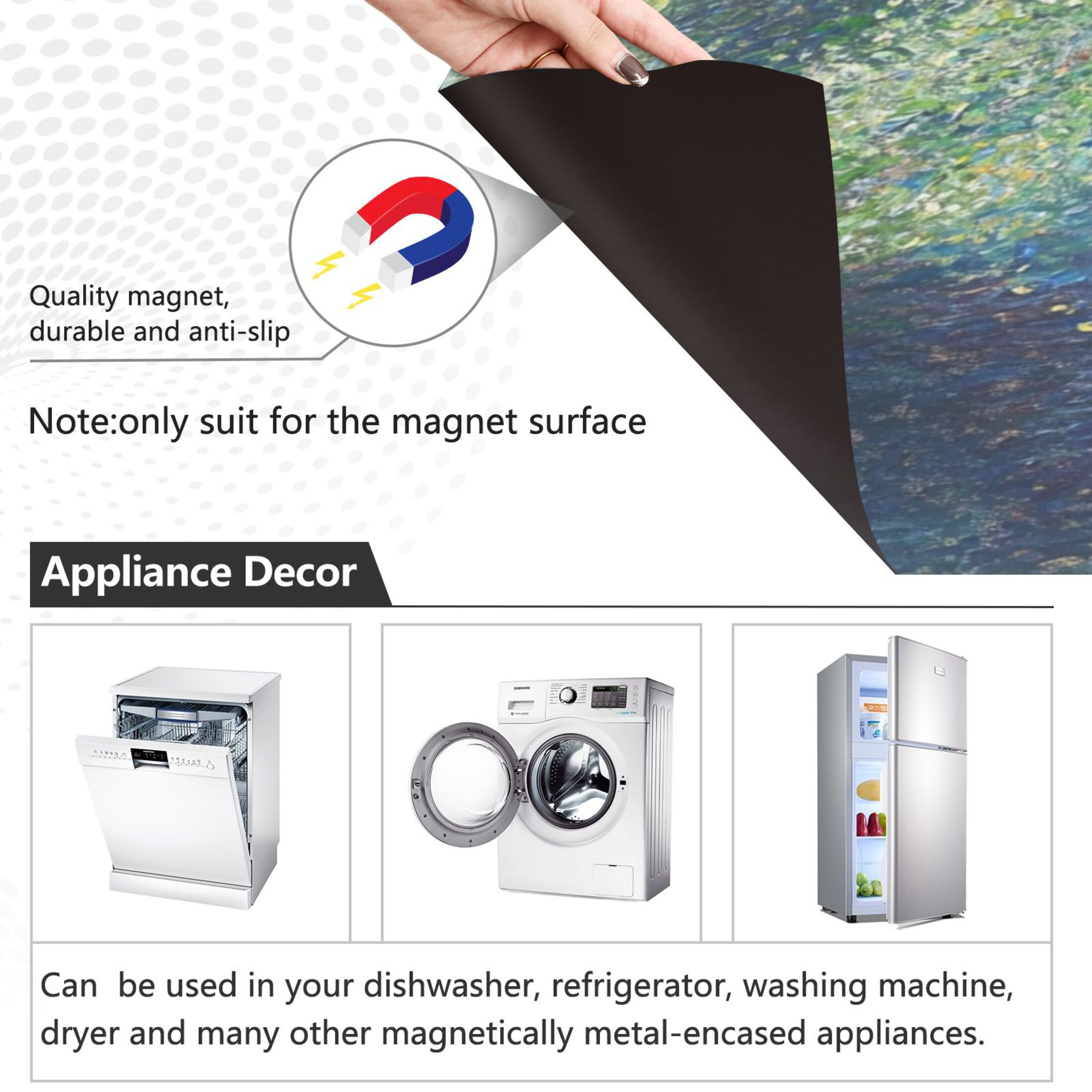 Dishwasher Magnetic Sticker 23x26 Inch Refrigerator Magnetic Sticker Washing Machine Magnetic Sticker Kitchen Panel Magnetic Sticker Home Decor Blue Oil Painting Lake