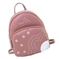 thumbnail image 1 of Qarigey Mini para mujer, moda informal con estampado de flores, paquete de cuero PU, bolsa de teléfono de Color sólido para acampar al aire Mochilas Violeta Qarigey AP006181-03, 1 of 6