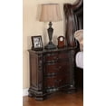 thumbnail image 3 of Traditional Nightstand with Three Storage Drawers, Solid Wood Retro Brown Cherry End Table,Vintage Bedside Table for Bedroom Furniture, 3 of 6