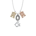 thumbnail image 2 of Delight Jewelry Silvertone 2-D Open Angel Fish Multi-Colored Crystal Mom Charm Necklace, 2 of 5