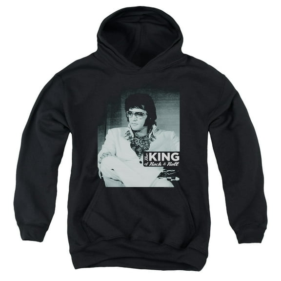 Trevco ELV860-YFTH-4 Elvis Presley & Good to Be Youth Pull-Over Hoodie, Black - Extra Large