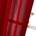 thumbnail image 4 of ZMLEVE Rideaux Semi-Transparents Aspect Lin pour Chambre, Illets de Noël Filtrant la Lumière, Rideaux d'Intimité Décontractés Texturés Rouges pour Salon, 2 Panneaux (Chacun 42 x 63 Pouces, Rouge Bouffon), 4 of 7