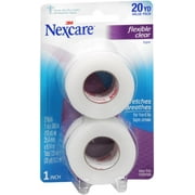 Nexcare First Aid Flexible Clear Tape 1 Inch X 10 Yards, 2ea (Pack of 6)