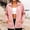 Pink, variant on WRFWUL Womens Full Zip Jacket Stand Collar Long Sleeve Casual Outerwear Lightweight Fleece Cardigan Fall Winter Warm Coat
