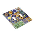 thumbnail image 3 of Mexican Tile Print Light Switch Cover Decorative 2 Gang Double Toggle Switch Plate Covers Mexican Pattern Wall Plates for Light Plates Switch Covers for Room Home Decor, 3 of 7