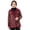 Red, variant on Autumn Winter Women Jacket Thickened Fleece Faux Leather Patchwork Dual-sided Reversible Mid Length Plus Size Pockets Double-breasted Notch Collar Overcoat