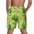 thumbnail image 2 of Lsque Mens Swim Trunks Green Avocado Pattern - Bathing Suit Compression Liner - Beach Swim Shorts Swimwear - (S-3XL) - Stretch Quick Dry -Small, 2 of 9